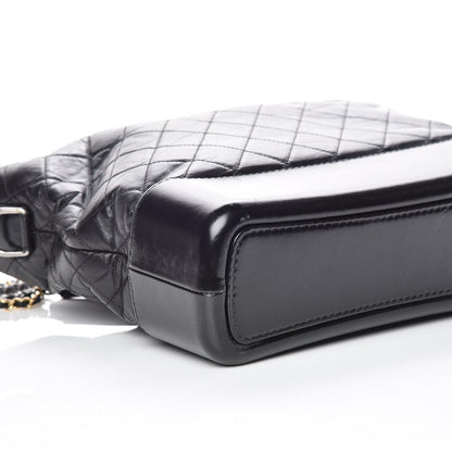 Chanel Aged Calfskin Quilted Large Gabrielle Hobo Black 5 of 9