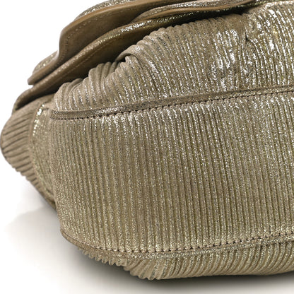 Fendi Metallic Corduroy B Bag Gold 9 of 10
