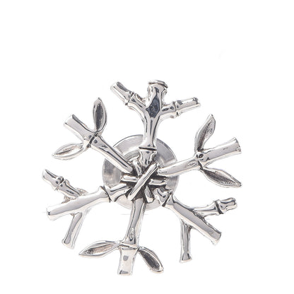 John Hardy Sterling Silver Bamboo Snowflake Lapel Pin 1 of 4
