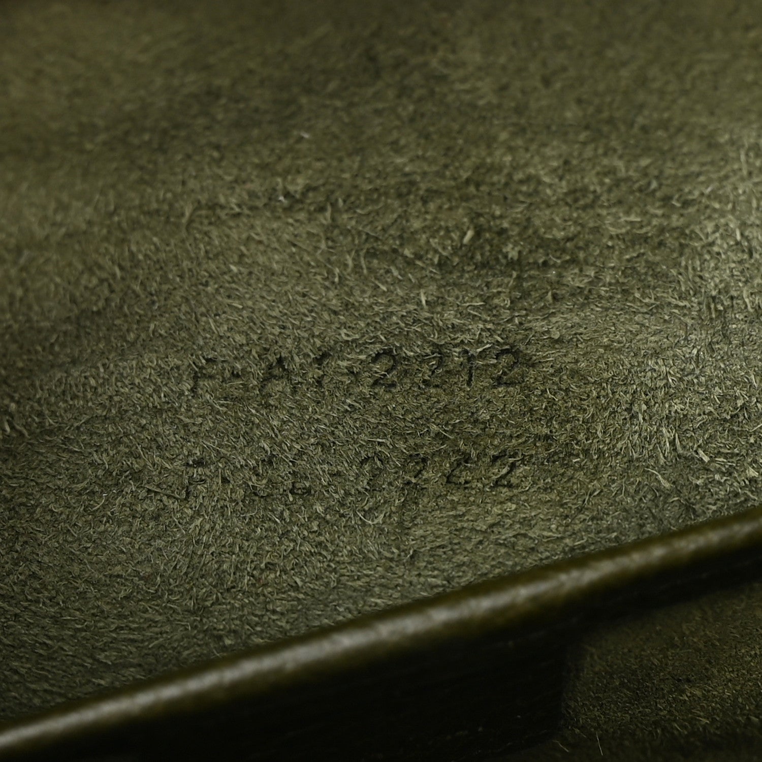 Celine Drummed Calfskin Nano Luggage Dark Olive 7 of 10