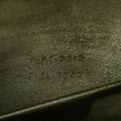 Celine Drummed Calfskin Nano Luggage Dark Olive 7 of 10