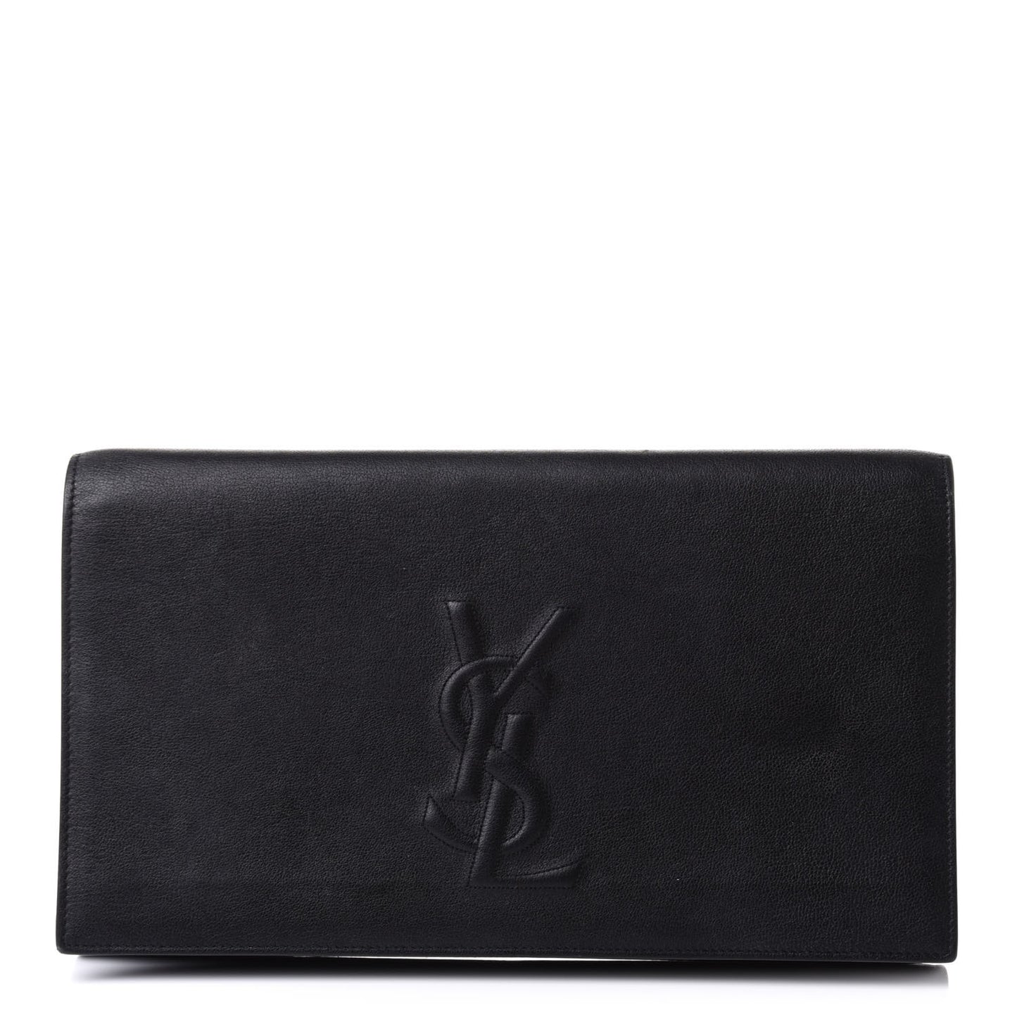 Calfskin Monogram Large Belle De Jour Clutch Black