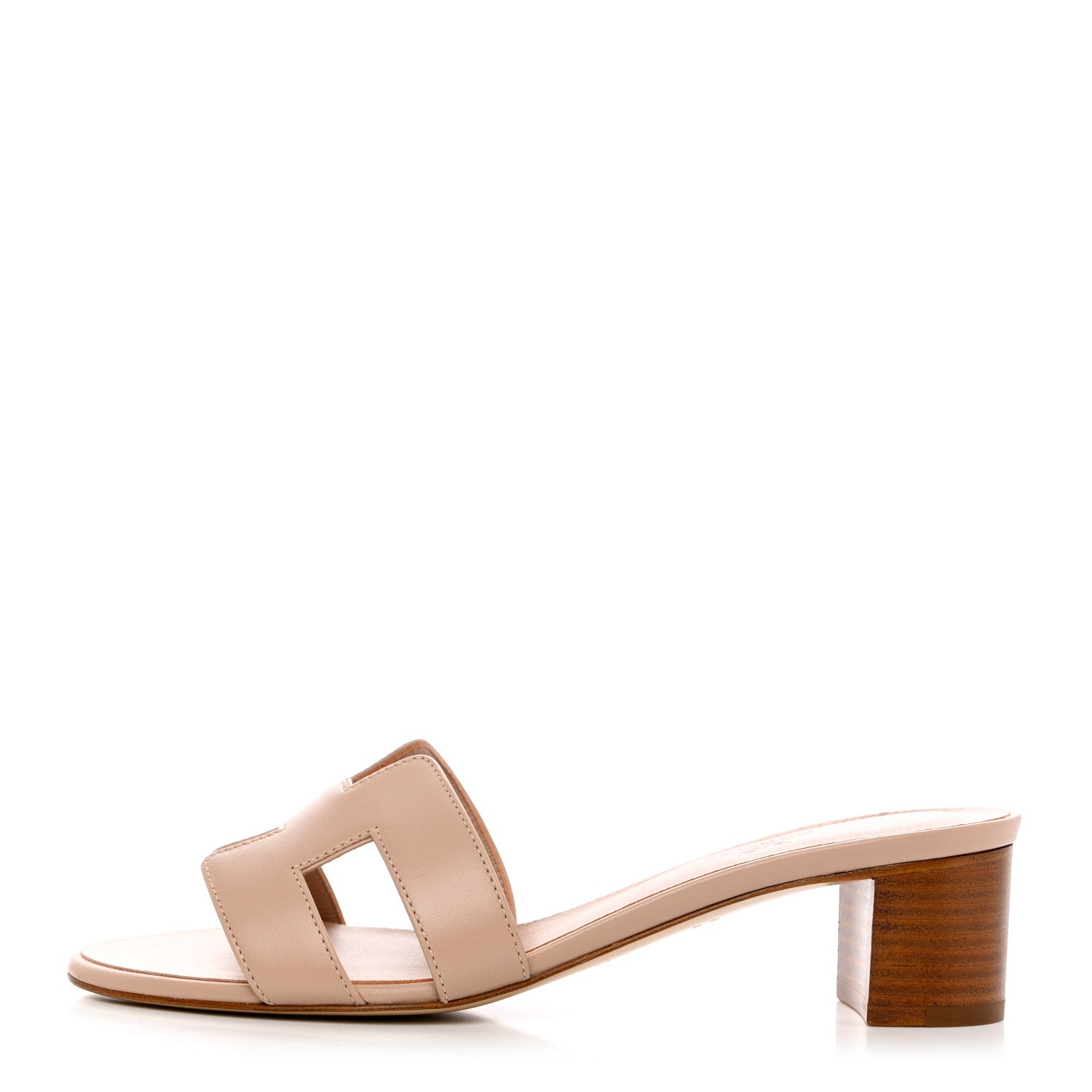 Hermes Calfskin Oasis Sandals 38 Beige Nude 1 of 9