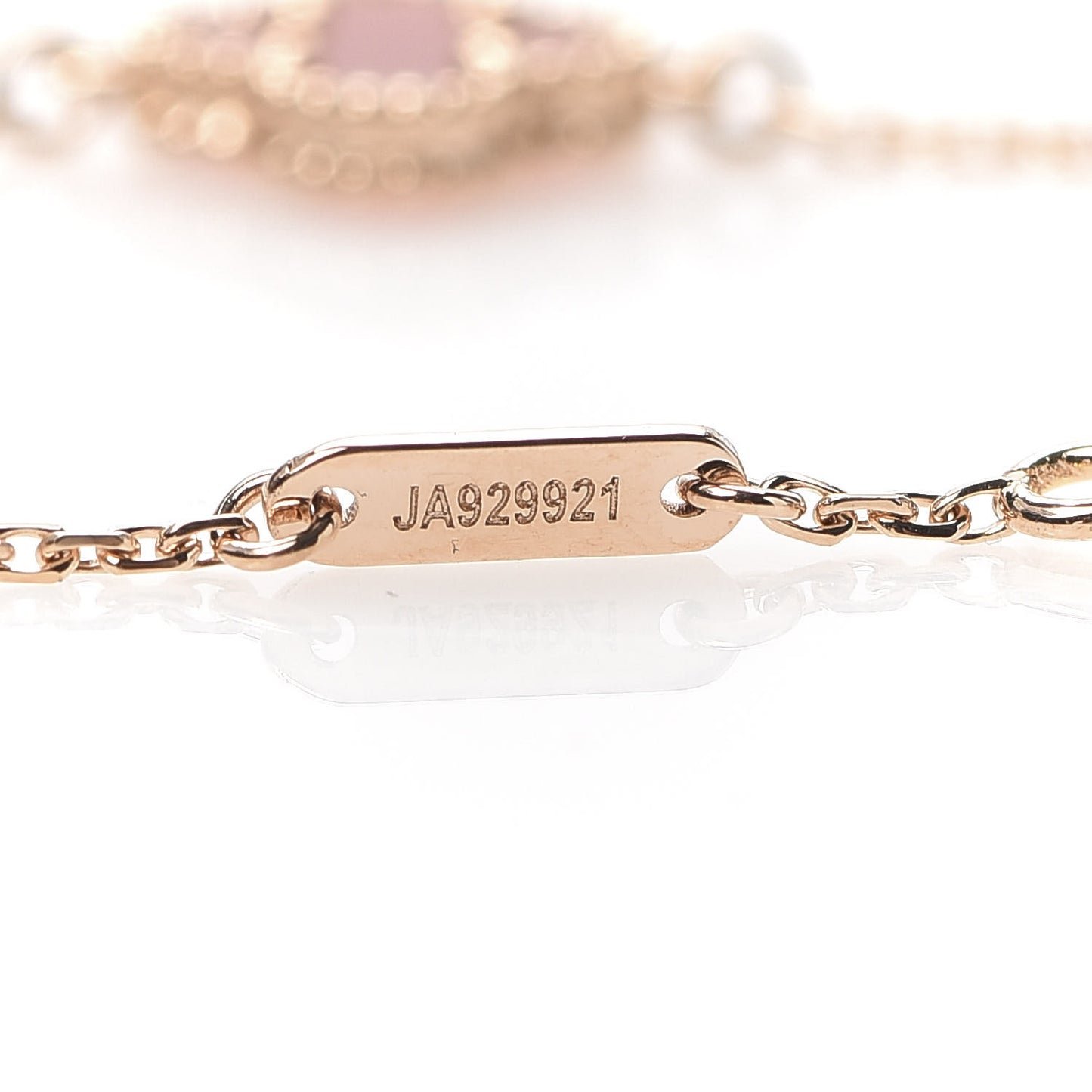 18K Rose Gold Carnelian Sweet Alhambra Bracelet