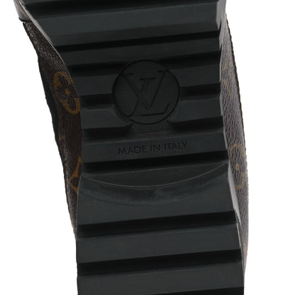 Louis Vuitton Suede Calfskin Monogram Laureate Platform Desert Boots 39.5 Black 7 of 8