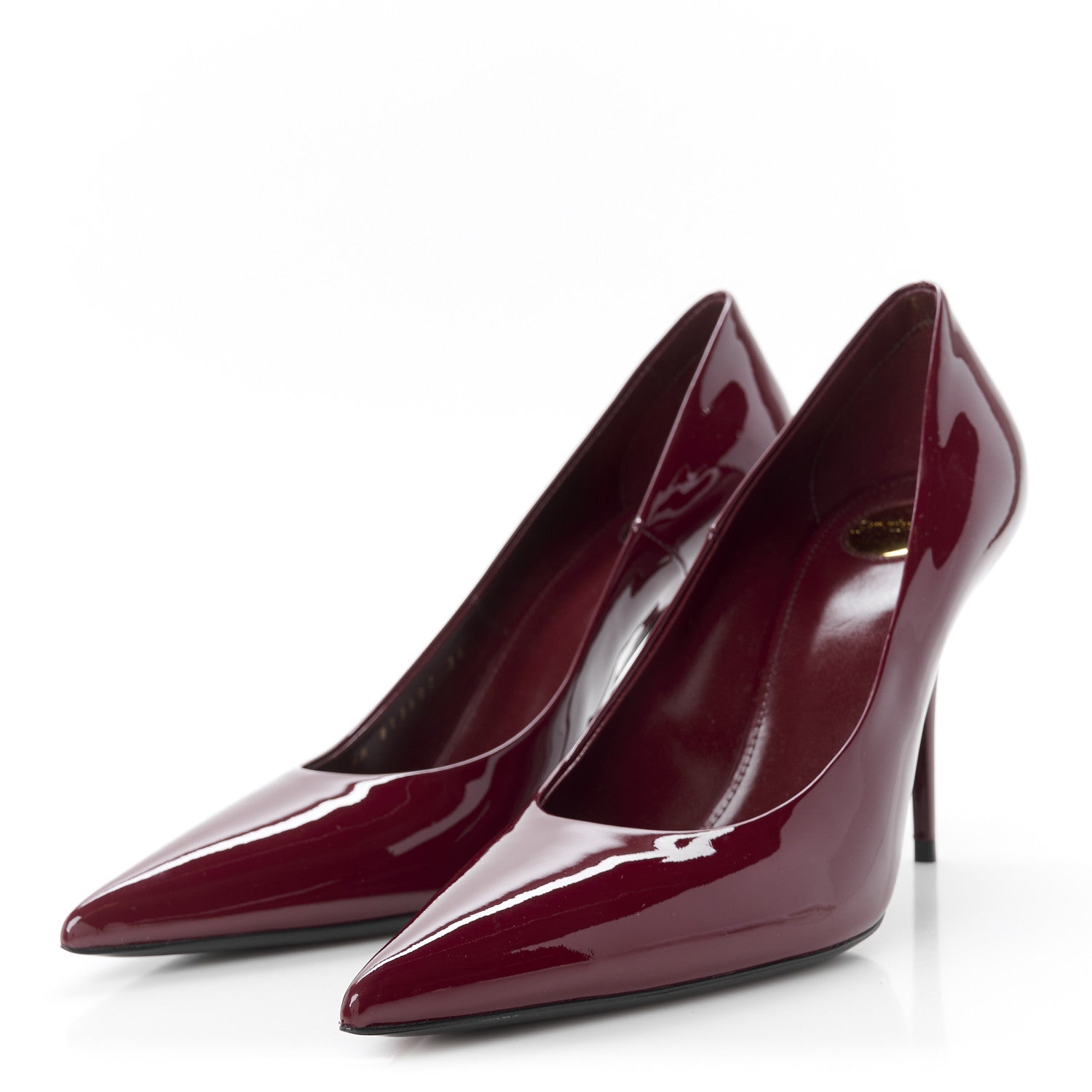Saint Laurent Vernice Seta Soft Norma 90 Pumps 38 Grenat 4 of 10