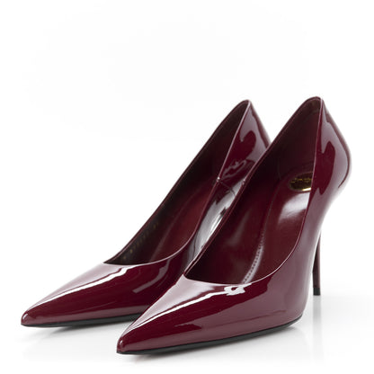 Saint Laurent Vernice Seta Soft Norma 90 Pumps 38 Grenat 4 of 10