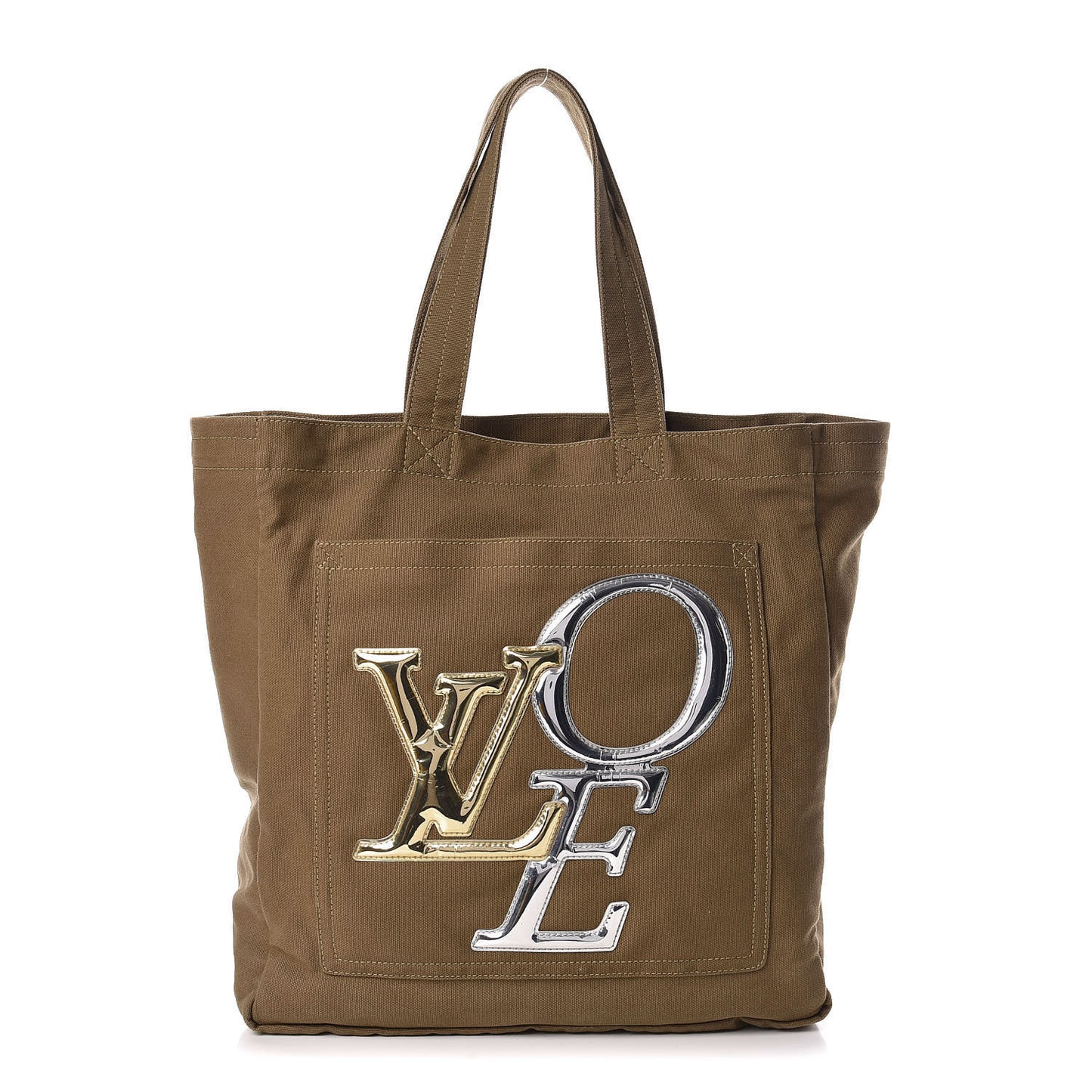 Canvas Miroir Thats Love LVOE Tote Kaki