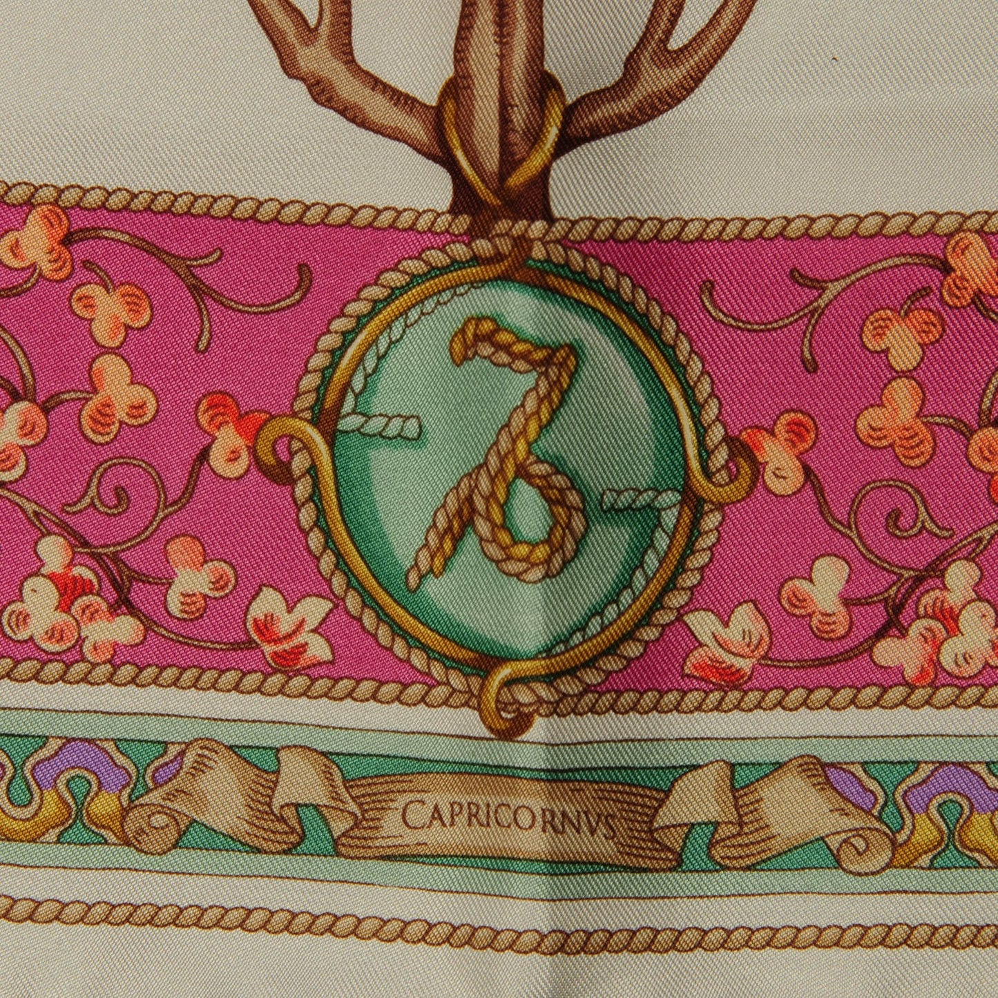 Silk Hysteria Astrology Print Scarf Pink