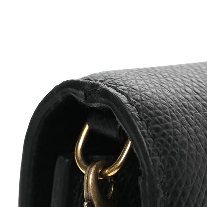 Christian Dior Grained Calfskin Saddle Chain Pouch Black 14 of 15