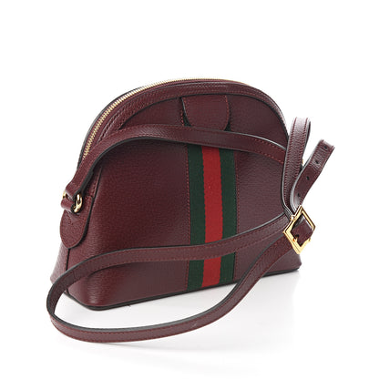 Gucci Textured Calfskin Web Small Ophidia Dome Shoulder Bag Vintage Bordeaux 2 of 9