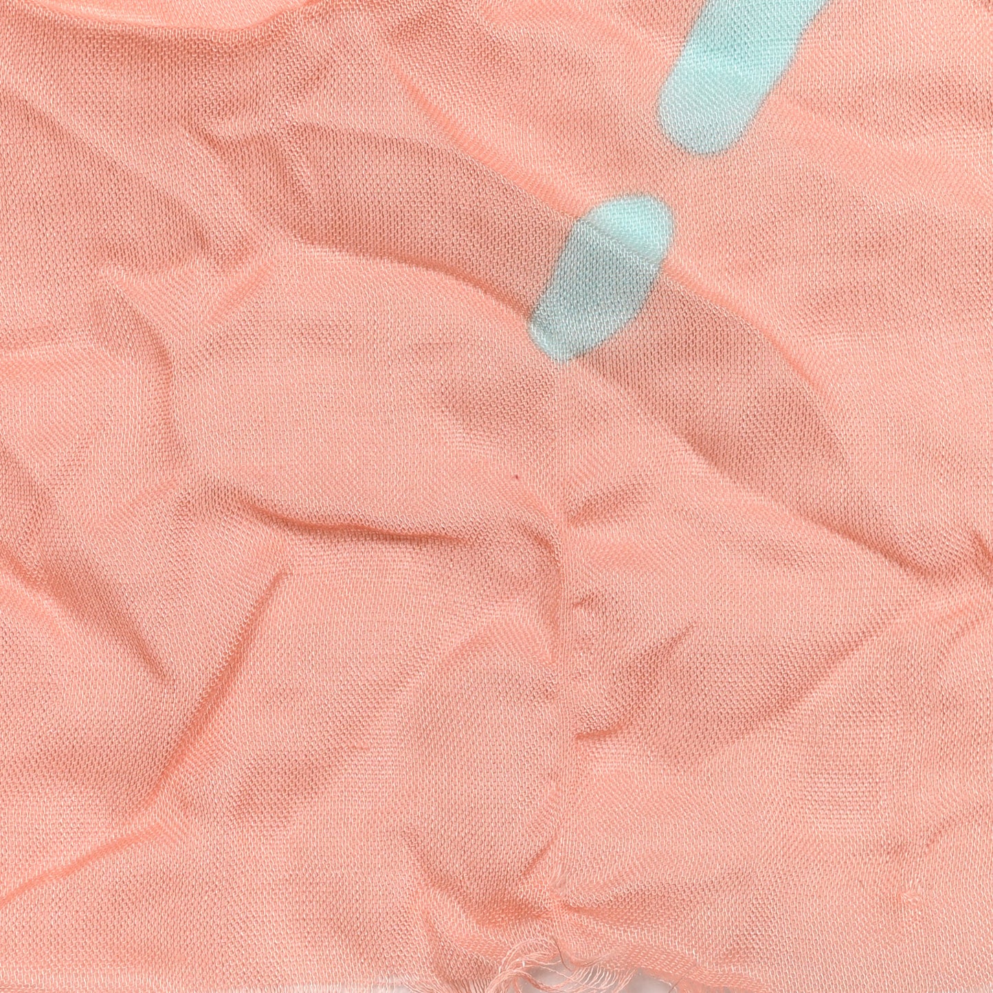 Modal Silk GG Writers Fringe Shawl Old Rose Sky Blue