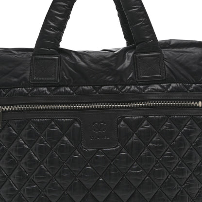 Chanel Nylon Quilted Extra Large Coco Cocoon Tote Black 8 of 11