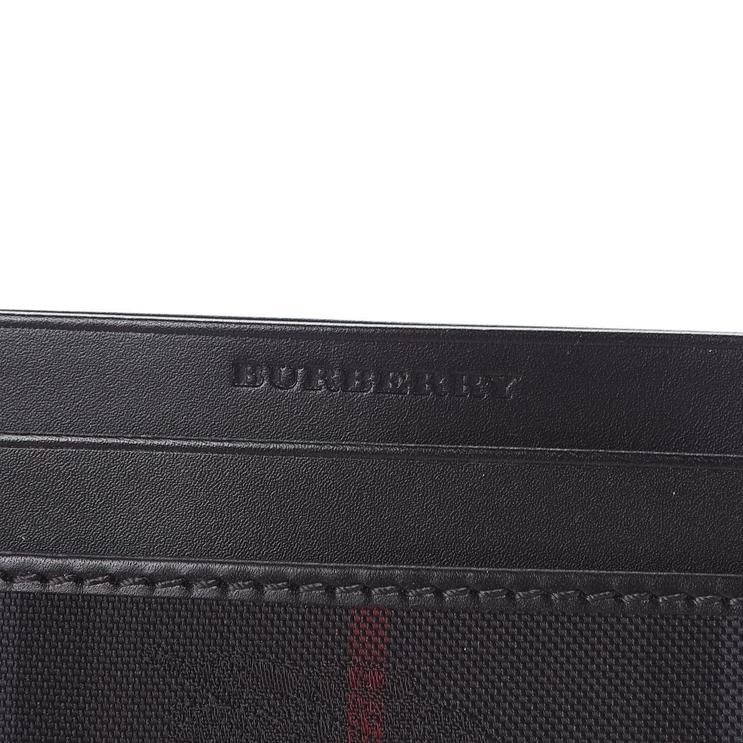 Horseferry Check Calfskin Card Case Charcoal Black
