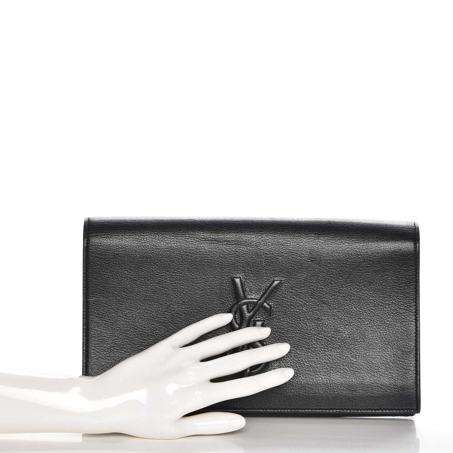 Goatskin Monogram Large Belle De Jour Clutch Black