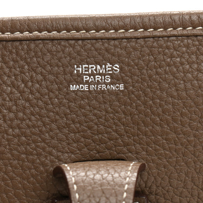 Hermes Taurillon Clemence Evelyne III PM Etoupe 6 of 9