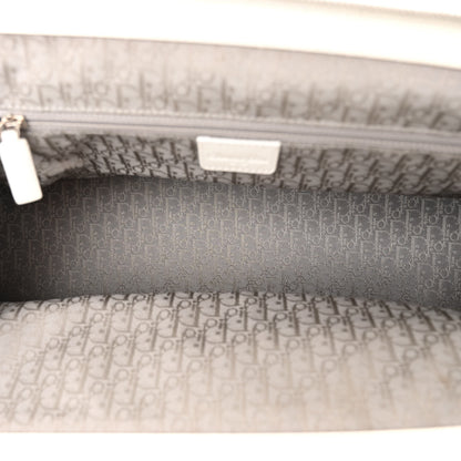 Christian Dior Calfskin Buckle Frame Satchel White 5 of 17