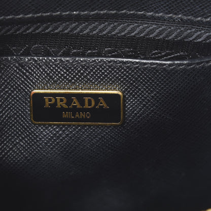 Prada Saffiano Lux Mini Galleria Double Zip Tote Black 5 of 15