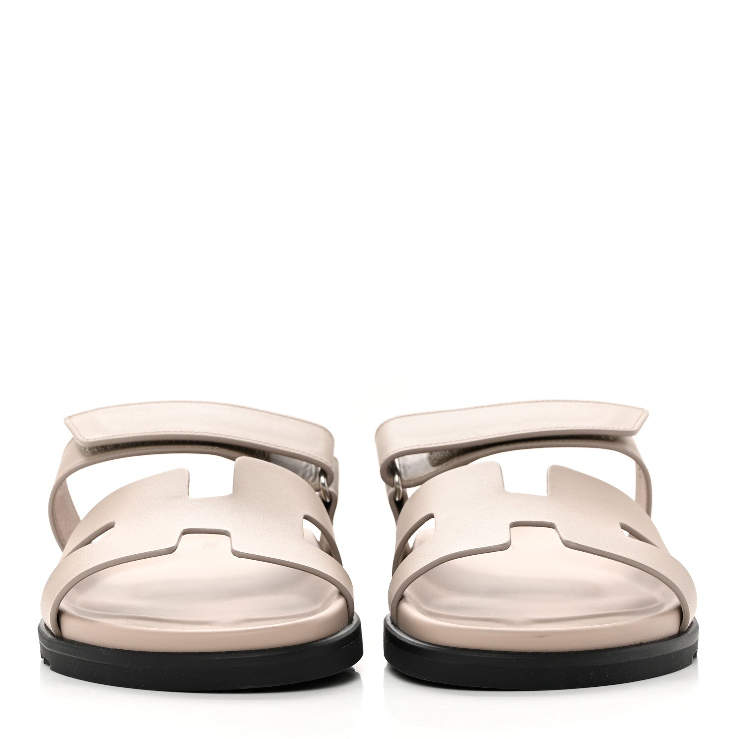 Hermes Calfskin Womens Chypre Sandals 41 Beige Mastic 2 of 9
