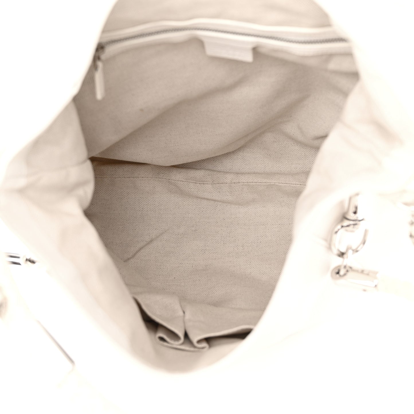 Calfskin Techno Horsebit Large Flap White