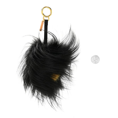 Fendi Fox Mink Rabbit Fur Vitello Flamingo Grimmy Monster Bag Bug Charm Black Giallo 2 of 4