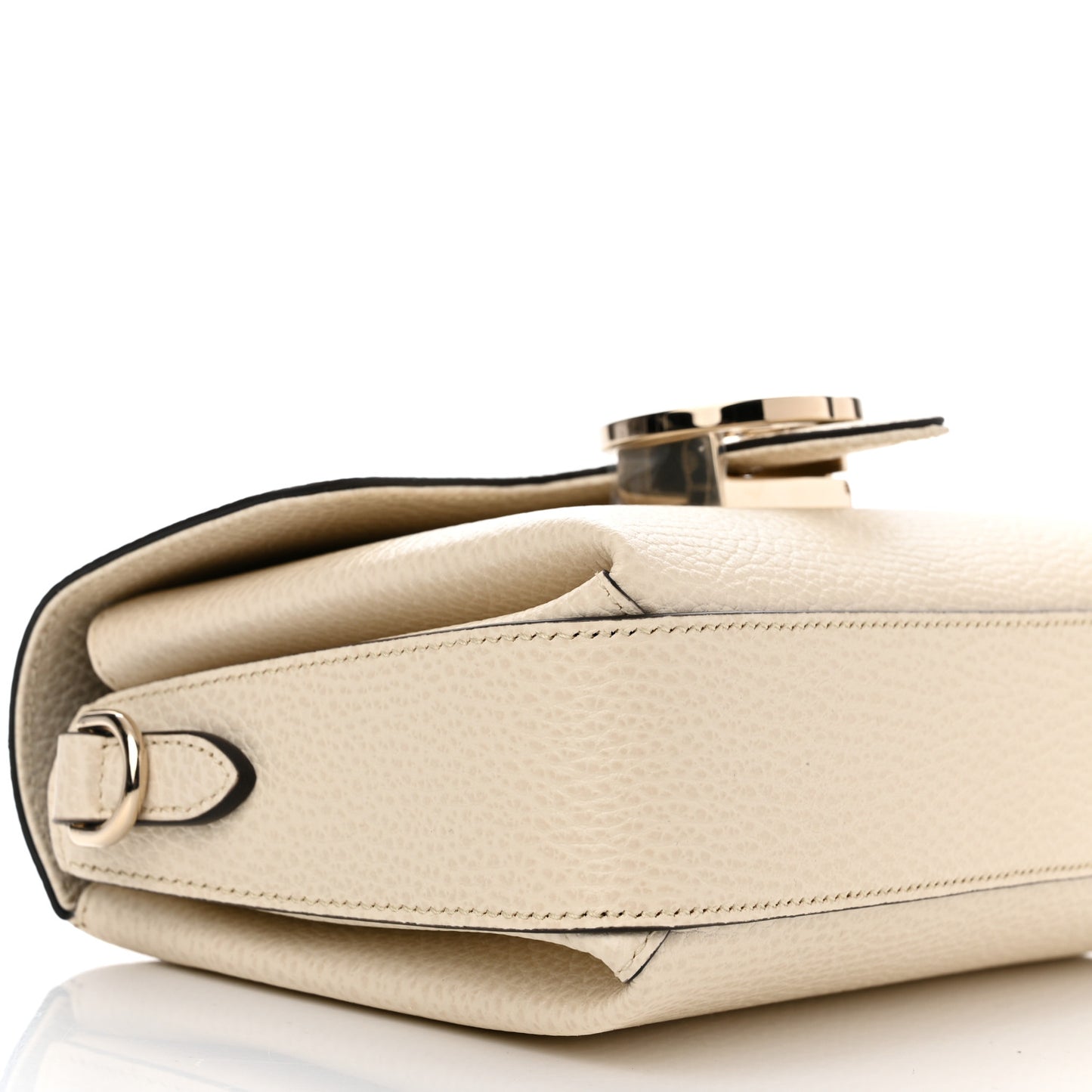 Dollar Calfskin Interlocking G Crossbody Bag Mystic White