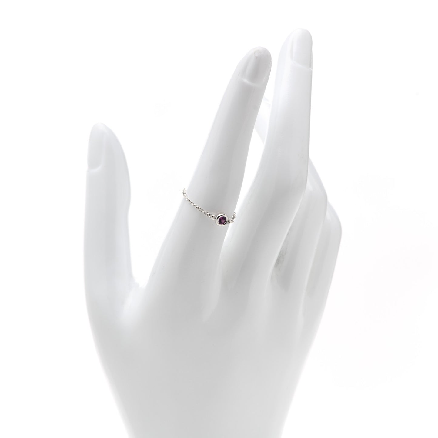 Sterling Silver Pink Sapphire Elsa Peretti Color by the Yard Ring 54 7