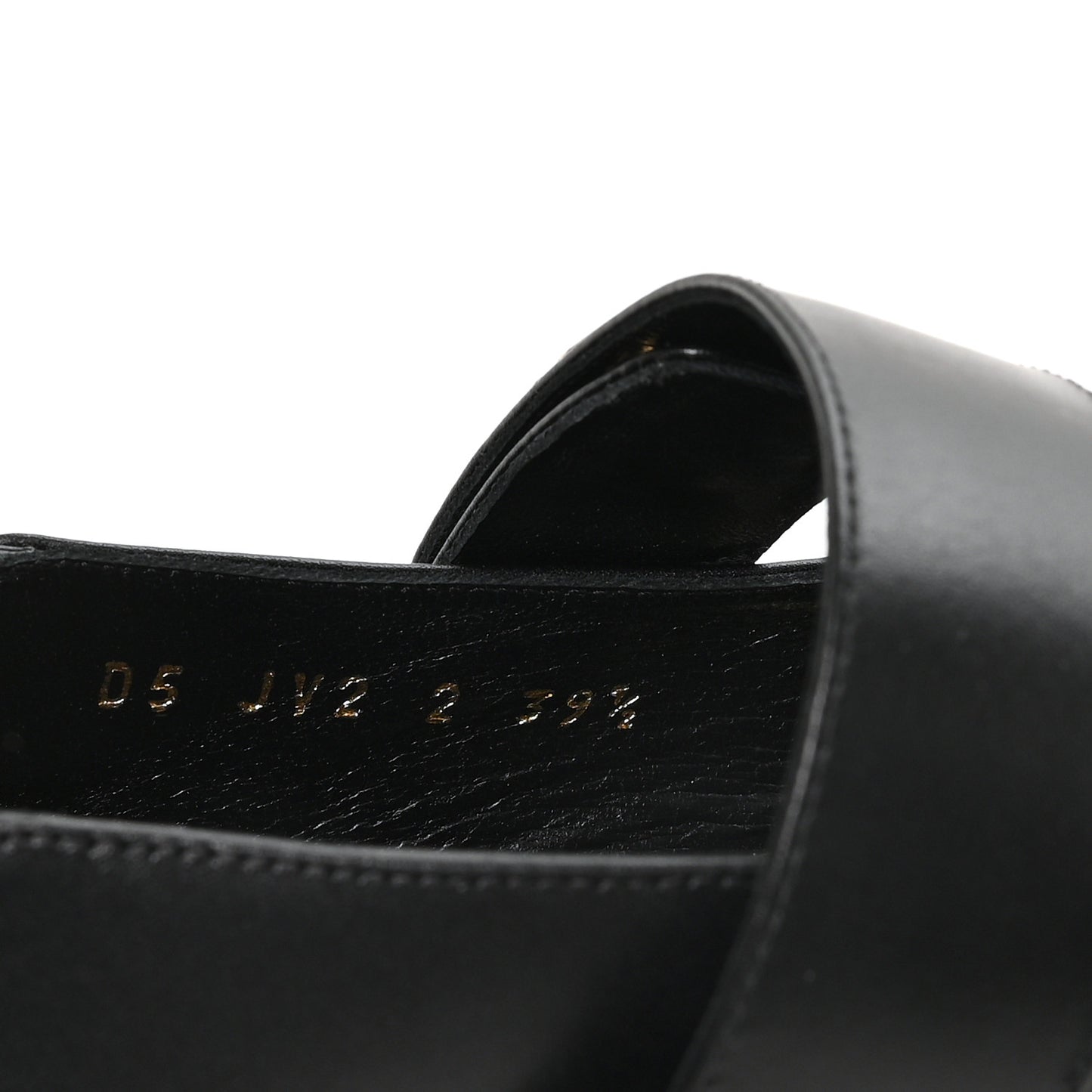 Calfskin VLogo Locker Mary Jane Ballerina Flats 39.5 Black