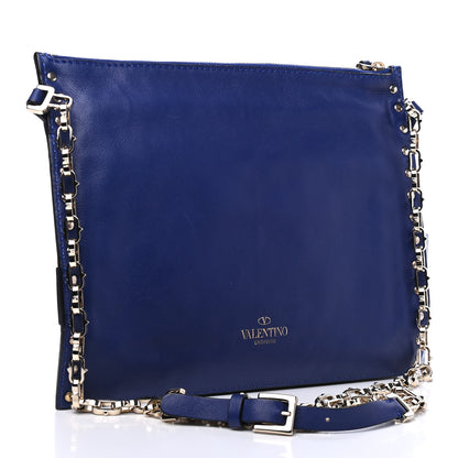 Valentino Garavani Vitello Rockstud Triple Zip Crossbody Bag Blue Delft 3 of 8