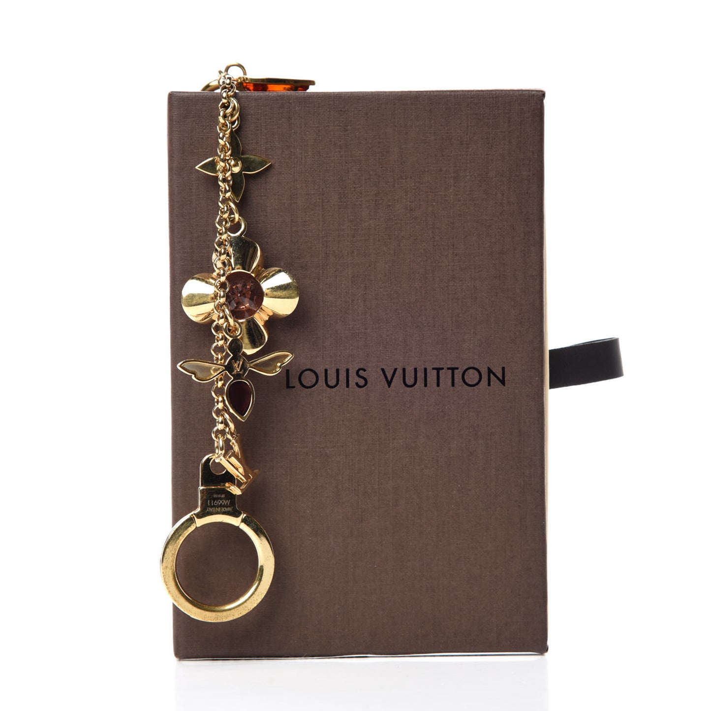 Bee Flower Chain Key Charm