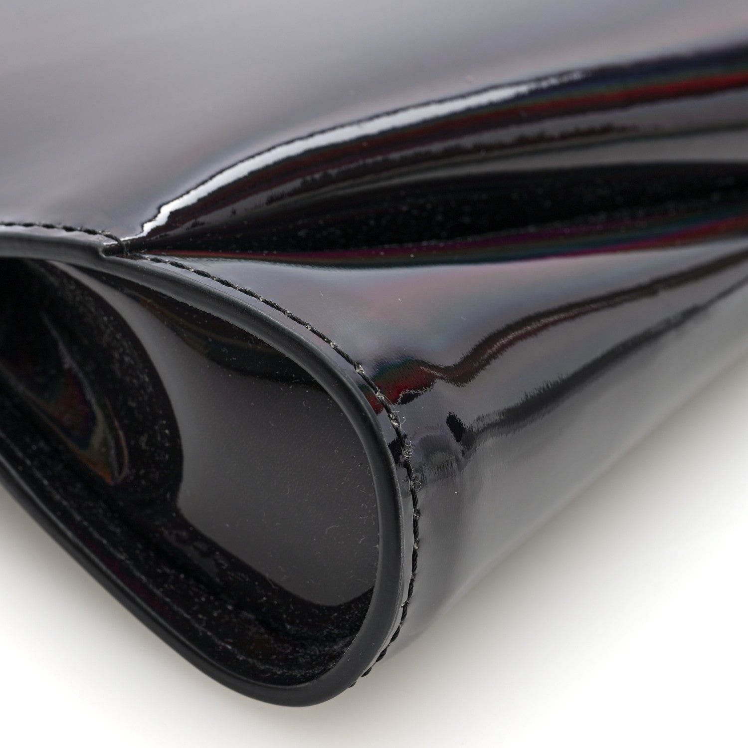 Christian Louboutin Patent Psychic Loubitwist Clutch Black 8 of 10