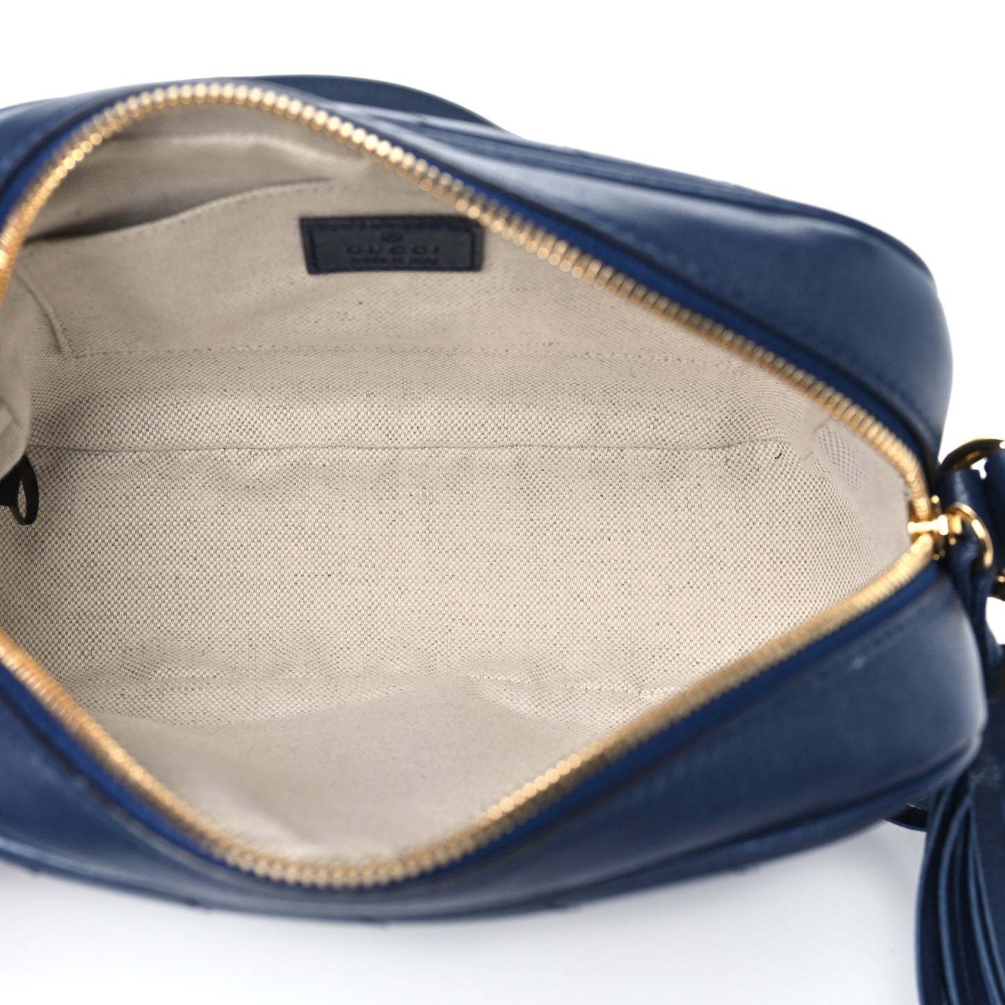 Sakai Be Green Calfskin Diagonal Stitched Small Blondie Shoulder Bag Blue Agata