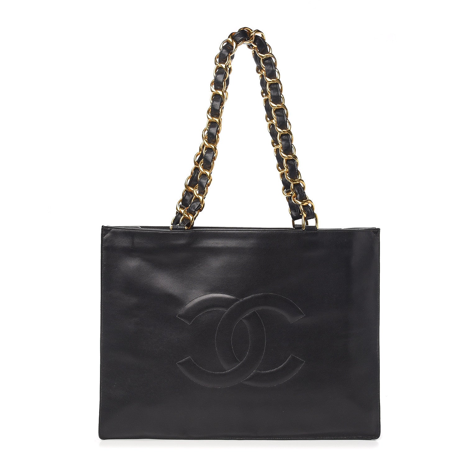 Chanel Lambskin CC Tote Black 1 of 11