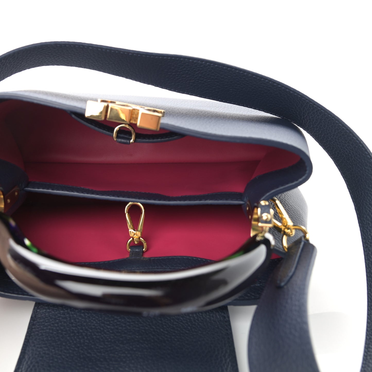 Taurillon Resin Capucines Murano MM Midnight Blue