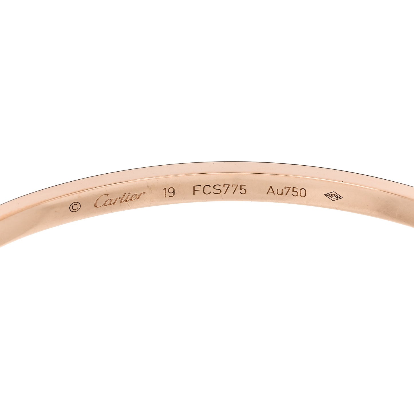 18K Pink Gold Small LOVE Bracelet 19