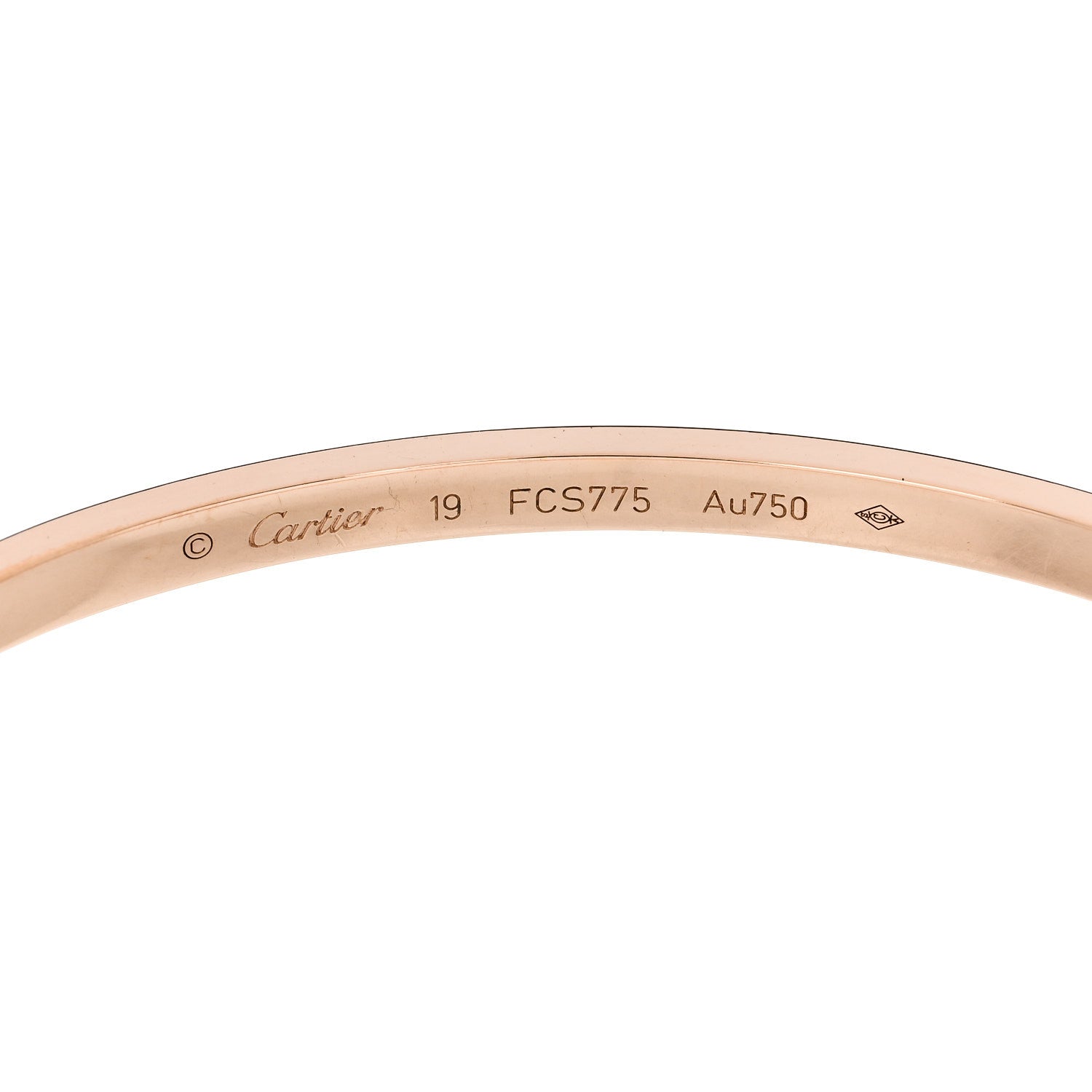 Cartier 18K Pink Gold Small LOVE Bracelet 19 6 of 7
