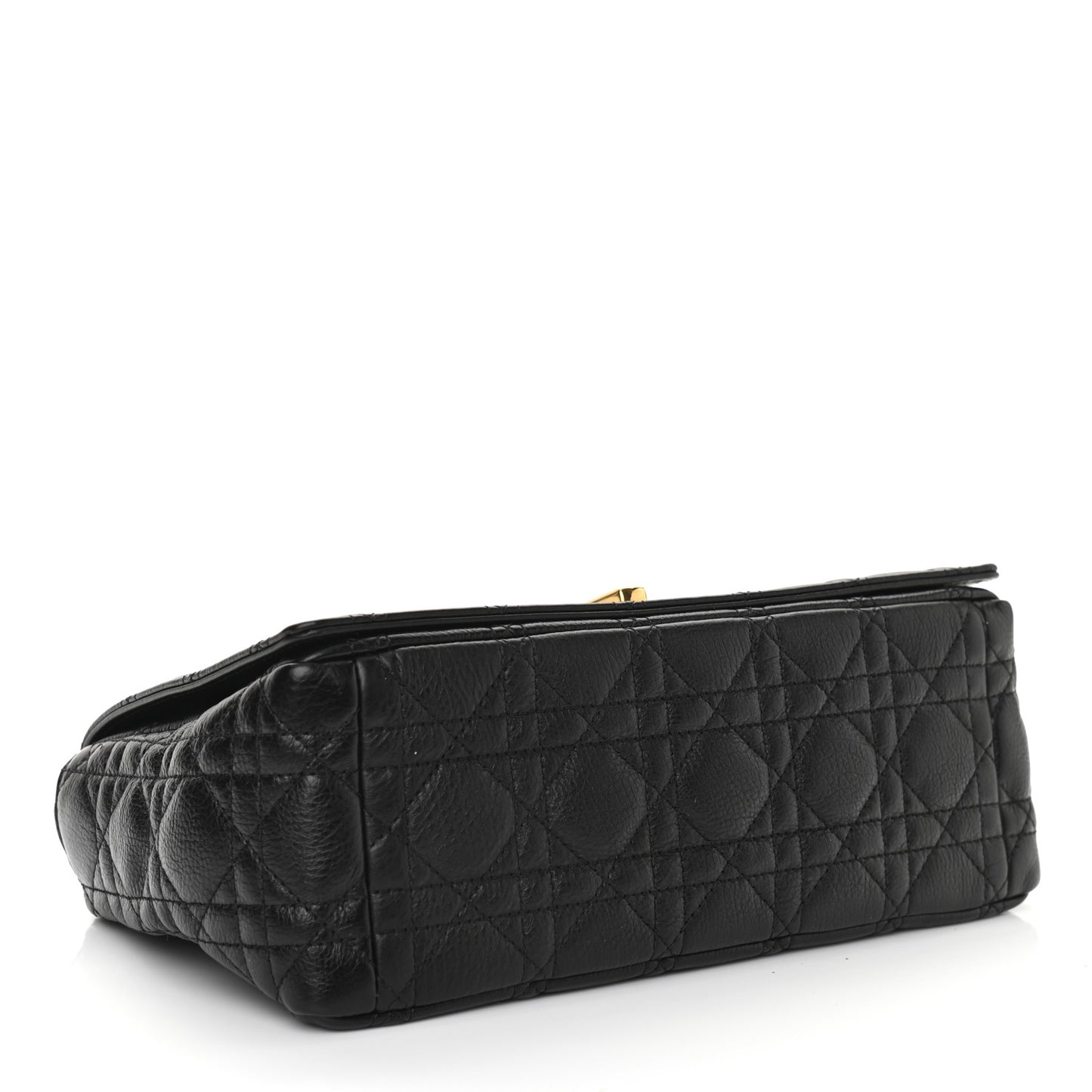 Calfskin Cannage Medium Caro Bag Black