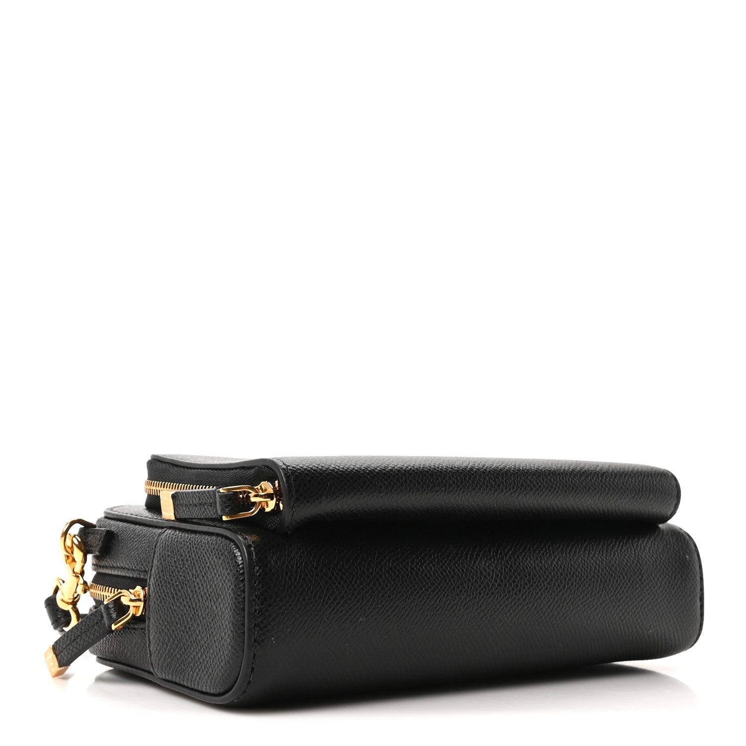 Christian Dior Grained Calfskin Caro Double Pouch Black 4 of 10