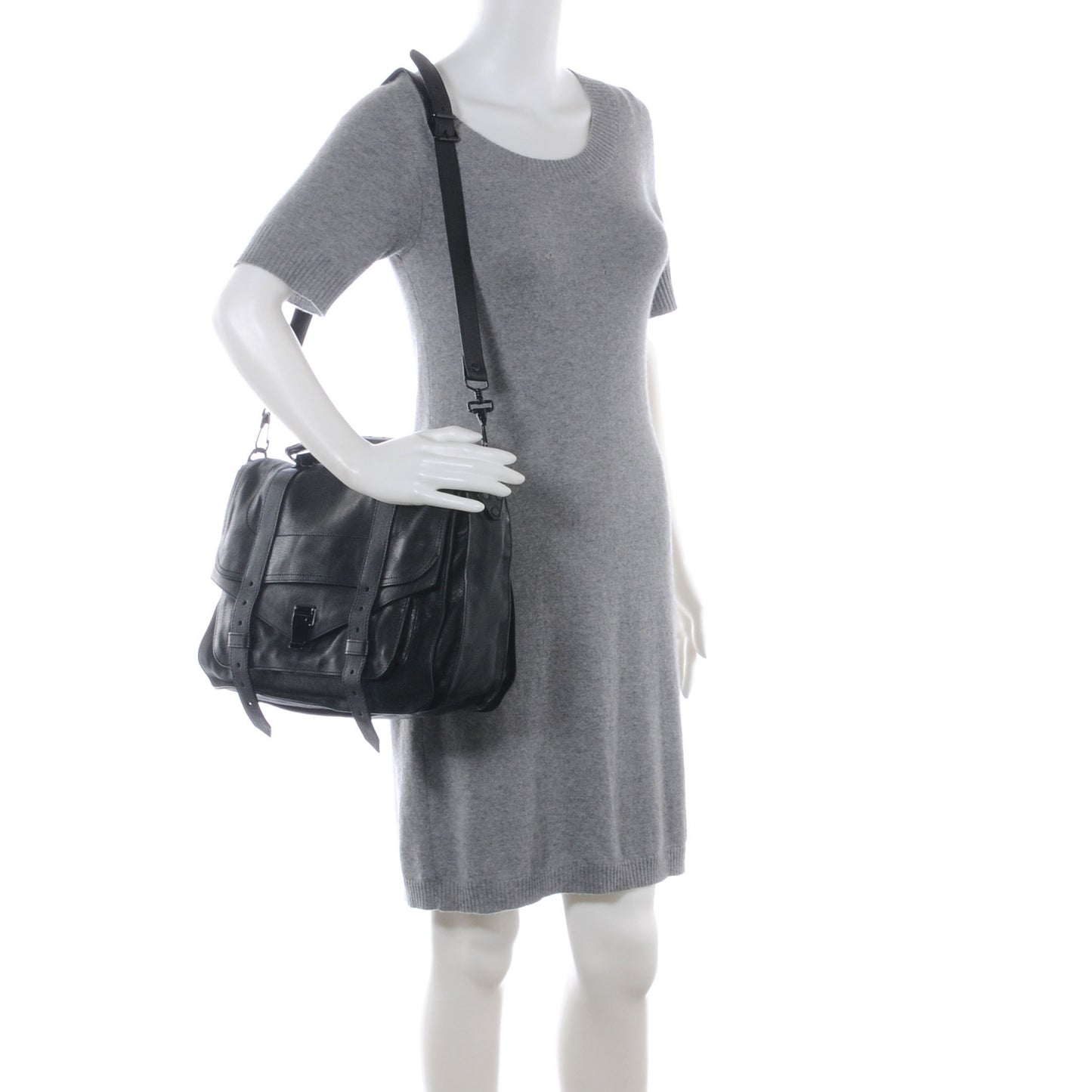 Lambskin PS1 Large Satchel Black