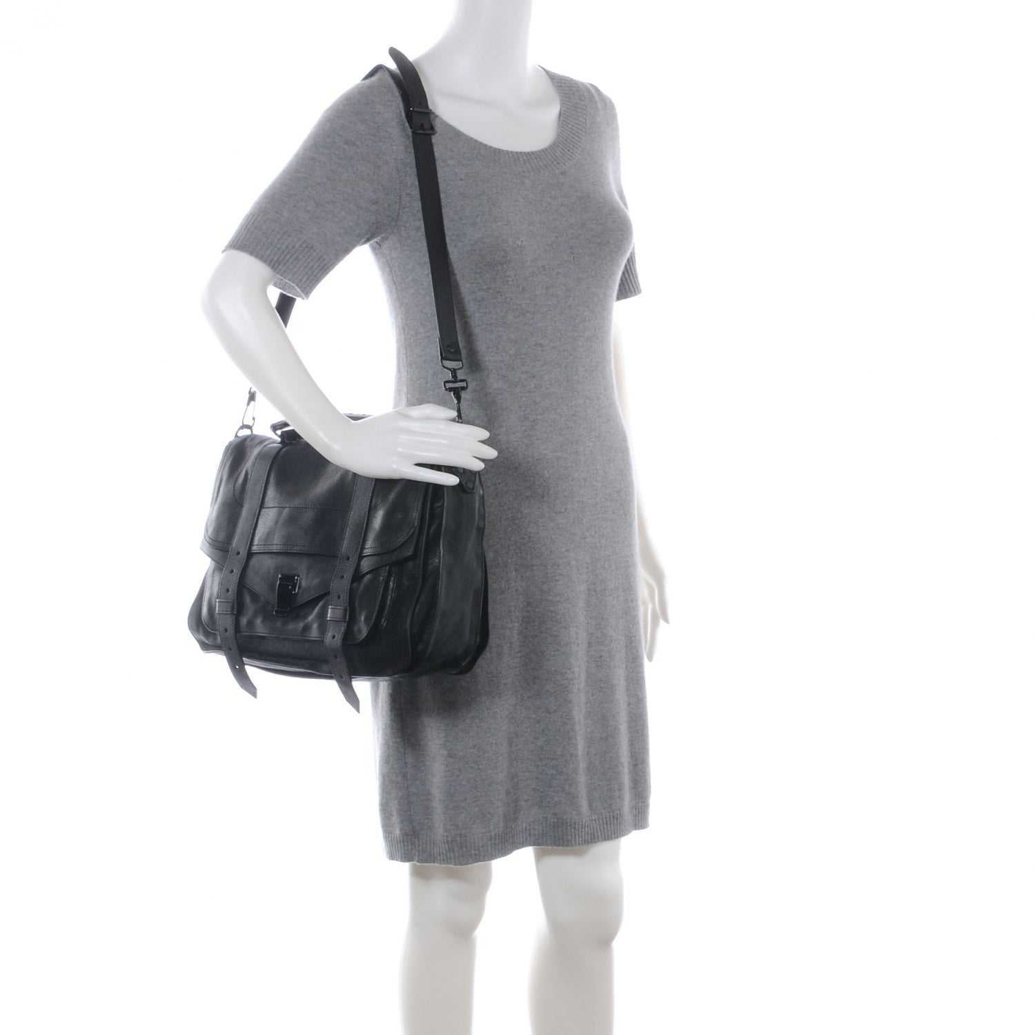 Proenza Schouler Lambskin PS1 Large Satchel Black 2 of 9