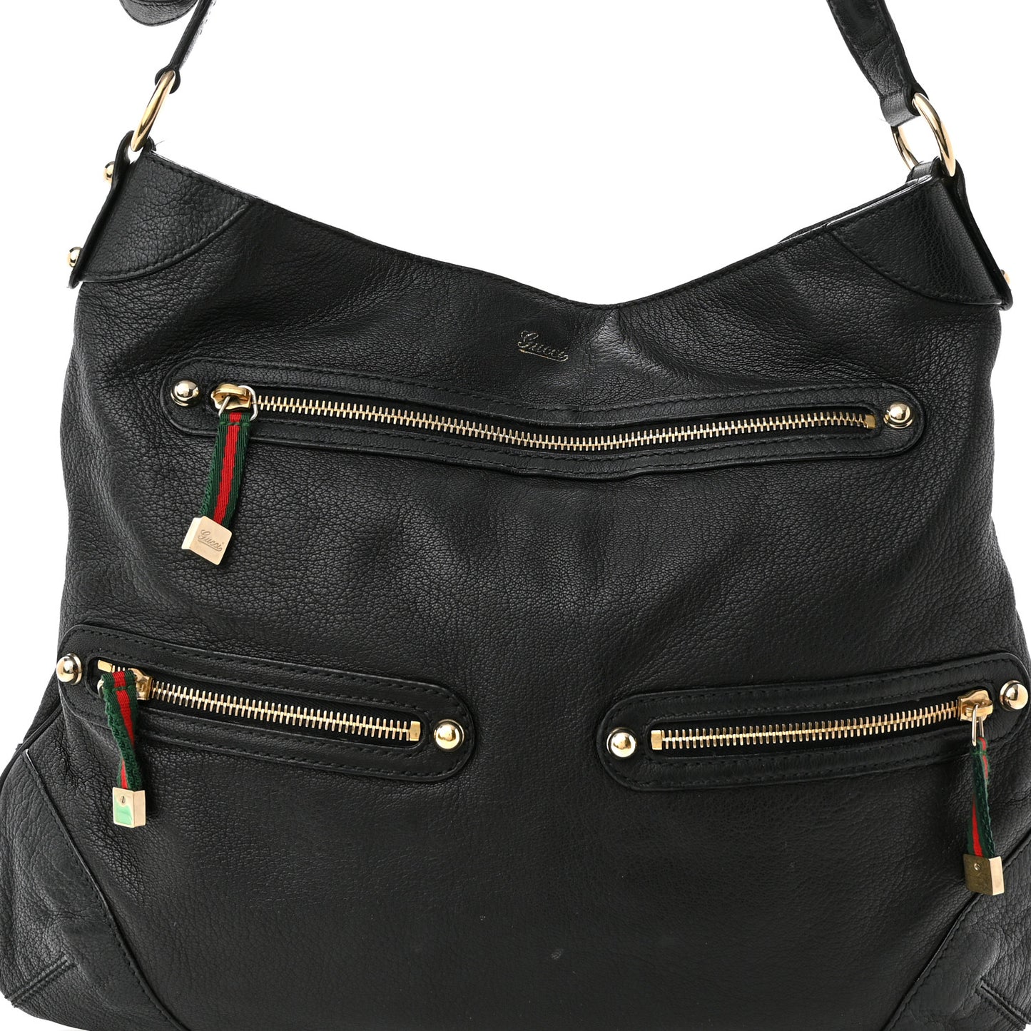 Calfskin Medium Capri Shoulder Bag Black
