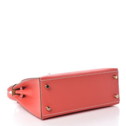 Hermes Epsom Kelly Sellier 25 Rose Jaipur Gold 4 of 10
