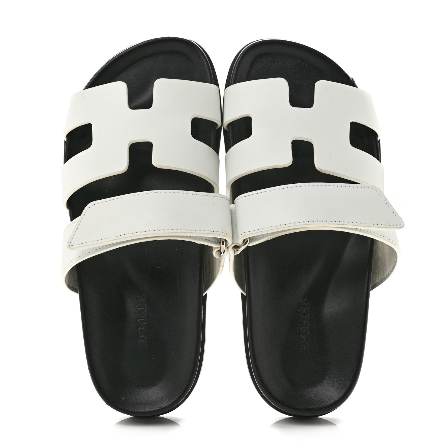 Hermes Calfskin Womens Chypre Sandals 38 White 2 of 13