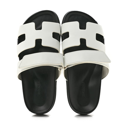 Hermes Calfskin Womens Chypre Sandals 38 White 2 of 13