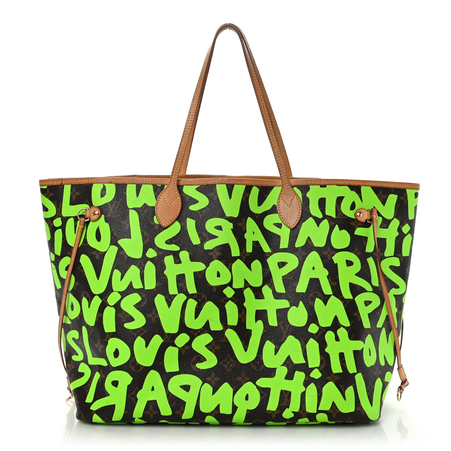 Louis Vuitton Monogram Graffiti Neverfull GM Green 1 of 9