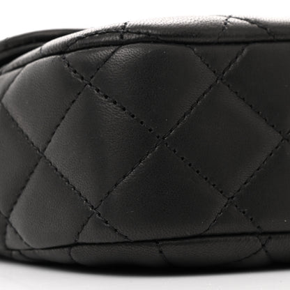 Chanel Lambskin Quilted Medium Cruise Charm Single Flap Black 9 of 10
