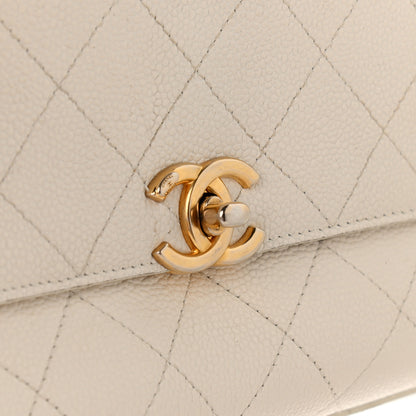 Chanel Grained Calfskin Small Stitched Flap White 12 of 13