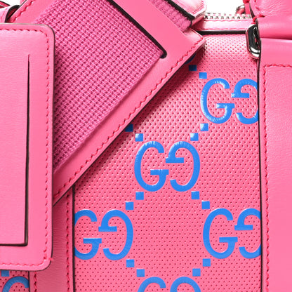 Gucci Calfskin GG Tennis Bi-Color Embossed Mini Duffle Bag Modern Fucsia Modern Blue 8 of 10
