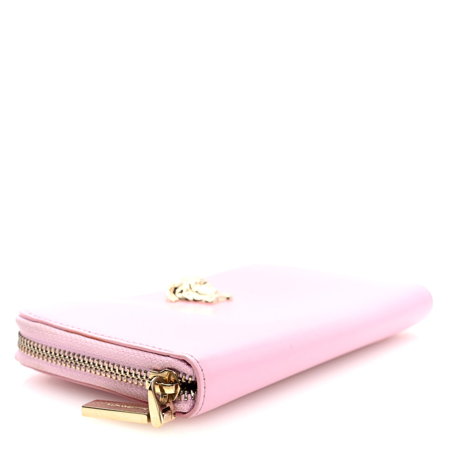 Vitello Palazzo Medusa Zip Around Wallet Pink