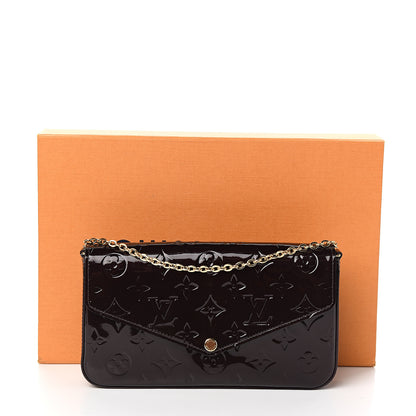 Louis Vuitton Vernis Pochette Felicie Chain Wallet Amarante 12 of 12